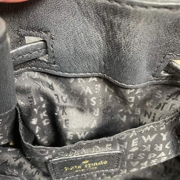 Kate Spade Grey Street Tiny Cooper Black Pebbled Leather Crossbody Bucket Bag - Picture 5 of 9